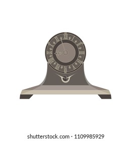 Clock time retro alarm vector watch background concept design