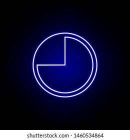 clock time second icon in blue neon style.. Elements of time illustration icon. Signs, symbols can be used for web, logo, mobile app, UI, UX