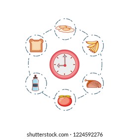 clock time with set icons