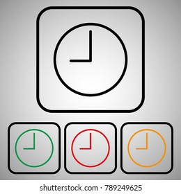 clock time set icons