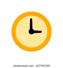 Clock Time Symbol Icon - Vector Alarm Isolated