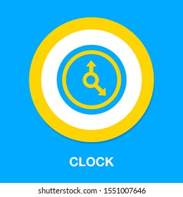 clock. Clock time symbol icon - vector alarm isolated