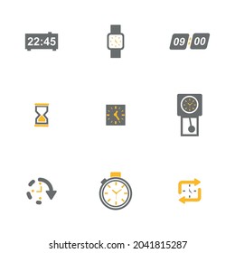 clock time vector design lineworks iconography