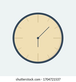Clock Time Vector in Flat Art