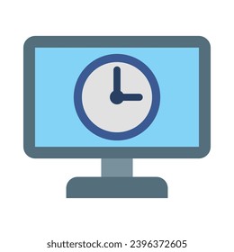 Clock Time Vector Flat Icon For Personal And Commercial Use.

