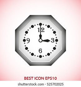 clock, time, vector icon, eps10