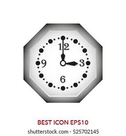 clock, time, vector icon, eps10