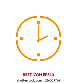 clock, time, vector icon, eps10
