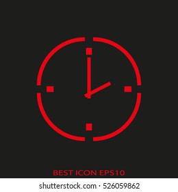 clock, time, vector icon, eps10