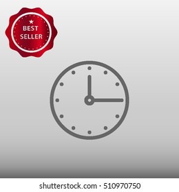 Clock Time Vector Icon Illustration