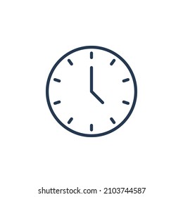 Clock, time, watch icon modern vector illustration template design symbol sign isolated on White background.