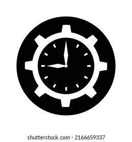 Clock, time, watch icon. Rounded vector graphics.