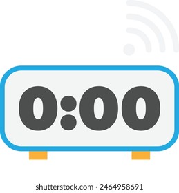 Clock Time Watch Icon Vector Flat Illustration