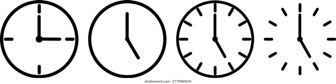 Clock Time Watch Schedule Deadline Appointment Measurement Management Vector Icon
