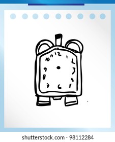 clock timer alarm cartoon vector illustration doodle
