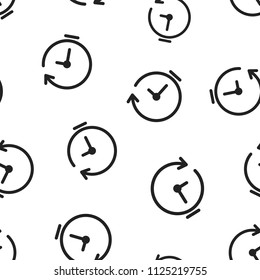 Clock timer icon seamless pattern background. Business concept vector illustration. Time alarm stopwatch clock symbol pattern.