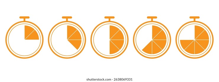 Clock or Timer icon set in variety colorful Design. Clock icon set. Time icon vector. alarm clock icons, watch icon symbol. Vector illustration.