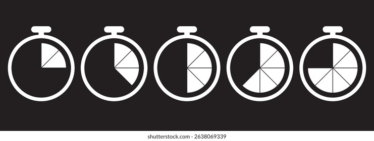 Clock or Timer icon set in variety colorful Design. Clock icon set. Time icon vector. alarm clock icons, watch icon symbol. Vector illustration.