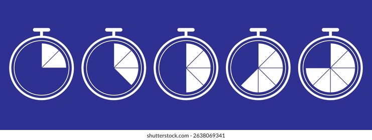Clock or Timer icon set in variety colorful Design. Clock icon set. Time icon vector. alarm clock icons, watch icon symbol. Vector illustration.