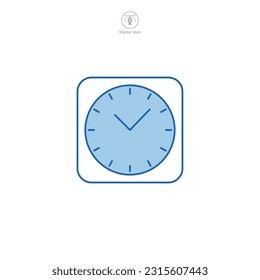 Clock or Timer icon. A sleek and precise vector illustration of a clock or timer, representing time management, deadlines, and efficiency.