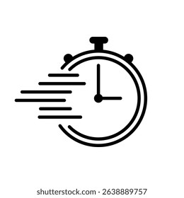 Clock timer icon. Vector illustration.