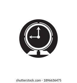 Clock timer logo vector template