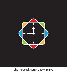 Clock timer logo vector template