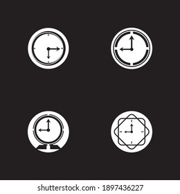 Clock timer logo vector template