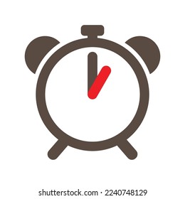 Clock timer simple icon , alarm icon, time vector illustration on white background.