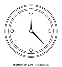 Clock timer symbol black and white