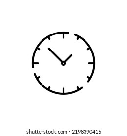 Clock, Timer, Time Dotted Line Icon Vector Illustration Logo Template. Suitable For Many Purposes.