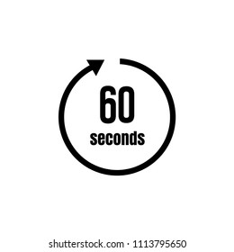 Clock , timer (time passage) icon / 60 seconds 