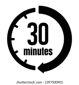 Clock , Timer (time Passage) Icon / 30 Minutes 