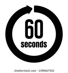Clock , timer (time passage) icon / 60 seconds
