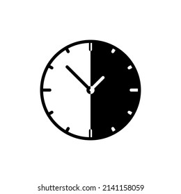 Clock, Timer, Time Solid Line Icon Vector Illustration Logo Template. Suitable For Many Purposes.