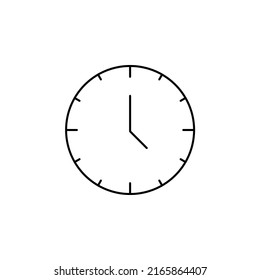 Clock, Timer, Time Thin Line Icon Vector Illustration Logo Template. Suitable For Many Purposes.