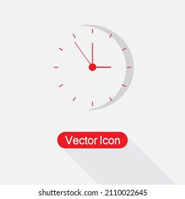 Clock With Tips Sign, Clock Icon Vector Illustration Eps10