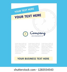 Clock  Title Page Design for Company profile ,annual report, presentations, leaflet, Brochure Vector Background