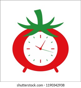 Clock Tomato vector illustration design object 