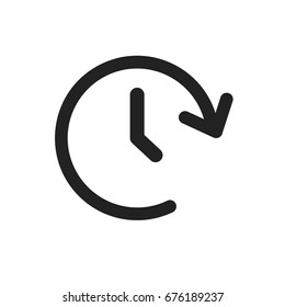 Clock tome vector icon. Timer 24 hours sign illustration.