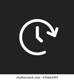 Clock tome vector icon. Timer 24 hours sign illustration.