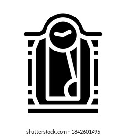 clock tool glyph icon vector. clock tool sign. isolated contour symbol black illustration