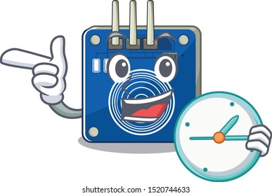 With clock touch sensor with the cartoon shape