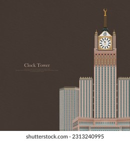 Clock Tower, Abraj Al Beit Design vector 
