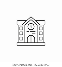 clock tower building icon sign vector