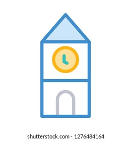clock tower   building   plaza  
