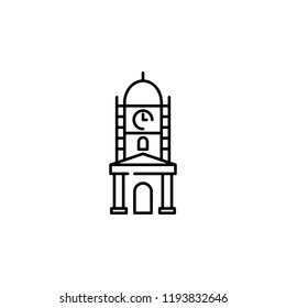 clock tower, faisalabad landmark icon. Element of Pakistan culture for mobile concept and web apps illustration. Thin line icon for website design and development, app development