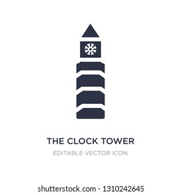 the clock tower icon on white background. Simple element illustration from Monuments concept. the clock tower icon symbol design.