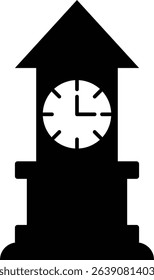 Clock Tower icon. style sign in modern design for mobile concept and web design. Decorative clock tower. Symbol,  clock tower with a clock on top
