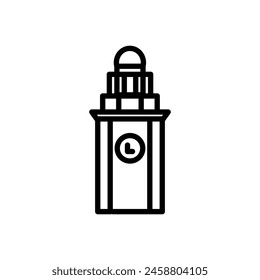 Icono de la Torre del Reloj en Vector. Logotipo
